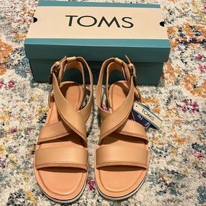 Sidney Tread Warm Beige Leather Sandals Sz 12